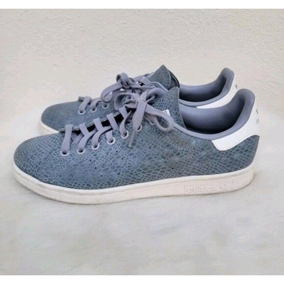 Adidas Stan Smith gray snake print sneaker Women's size 9.5 - Picture 4 of 6